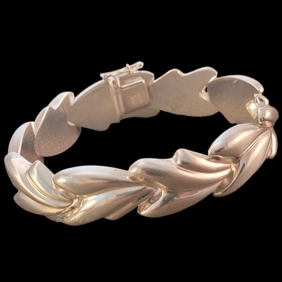 Milor Sterling Leaf Link Brac… - Picture 1 of 12